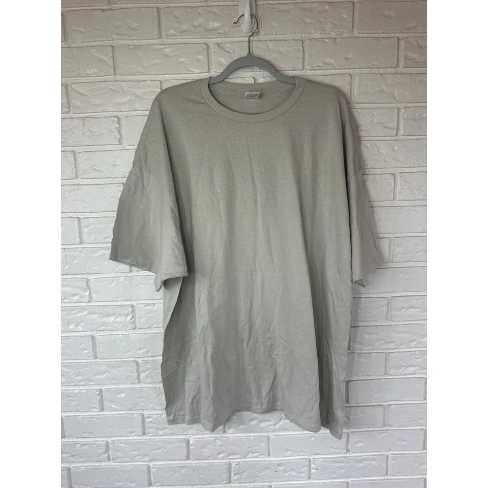 Hanes Men's 3XL‎ Khaki T-Shirt Lot of 2 Oversized Basic Crewneck